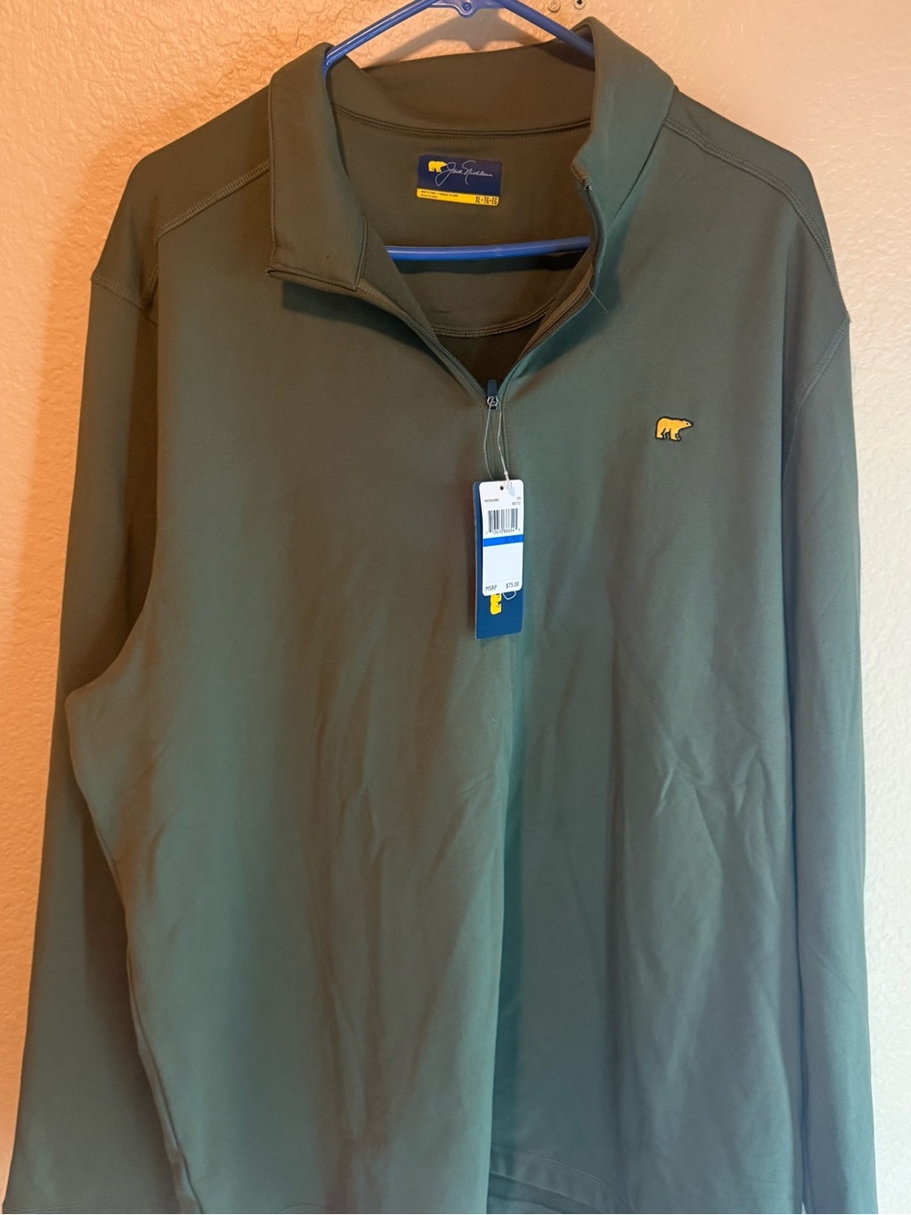 Greg Norman Collection Olive Half-Zip Lightweight Pullover